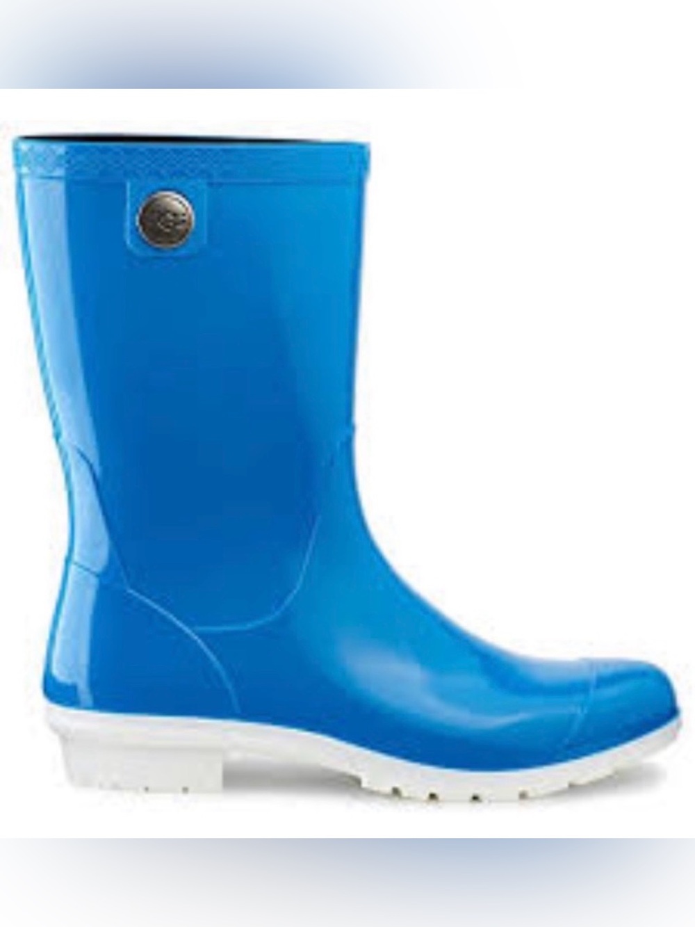 UGG Sienna Gloss Rain Boots Blue/White | Women’s 6 | Waterproof | Cute Pop Color